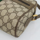 GUCCI GG Supreme Web Sherry Line Bag PVC Beige Gold 68 02 004 Auth 185916-10