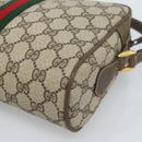 GUCCI GG Supreme Web Sherry Line Bag PVC Beige Gold 68 02 004 Auth 185916-12