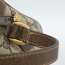 GUCCI GG Supreme Web Sherry Line Bag PVC Beige Gold 68 02 004 Auth 185916-14