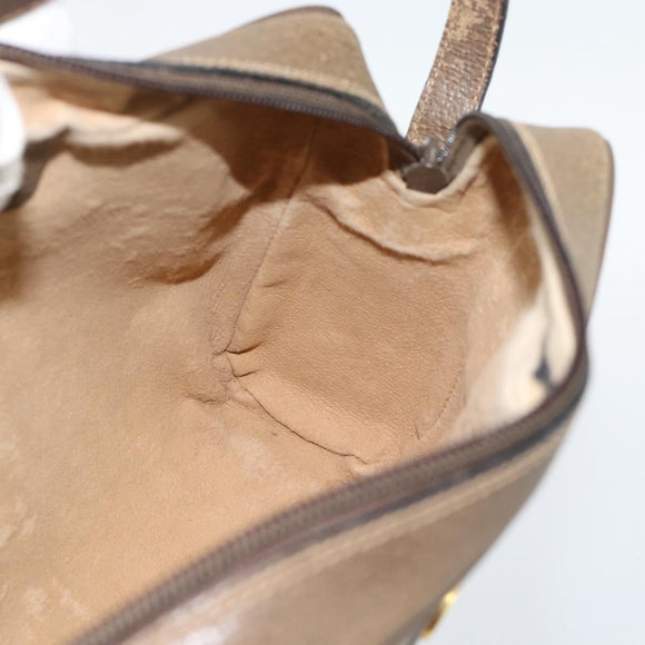 GUCCI GG Supreme Web Sherry Line Bag PVC Beige Gold 68 02 004 Auth 185916