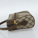 GUCCI GG Supreme Web Sherry Line Bag PVC Beige Gold 68 02 004 Auth 185916-4