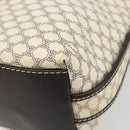CELINE Macadam Canvas Shoulder Bag PVC Leather Ivory Gold Auth 185917A-10