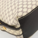 CELINE Macadam Canvas Shoulder Bag PVC Leather Ivory Gold Auth 185917A-11