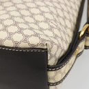 CELINE Macadam Canvas Shoulder Bag PVC Leather Ivory Gold Auth 185917A-12