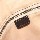 CELINE Macadam Canvas Shoulder Bag PVC Leather Ivory Gold Auth 185917A-15