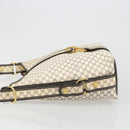 CELINE Macadam Canvas Shoulder Bag PVC Leather Ivory Gold Auth 185917A-5