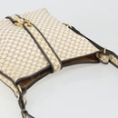 CELINE Macadam Canvas Shoulder Bag PVC Leather Ivory Gold Auth 185917A-6