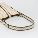 CELINE Macadam Canvas Shoulder Bag PVC Leather Ivory Gold Auth 185917A-7