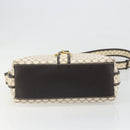 CELINE Macadam Canvas Shoulder Bag PVC Leather Ivory Gold Auth 185917A-9