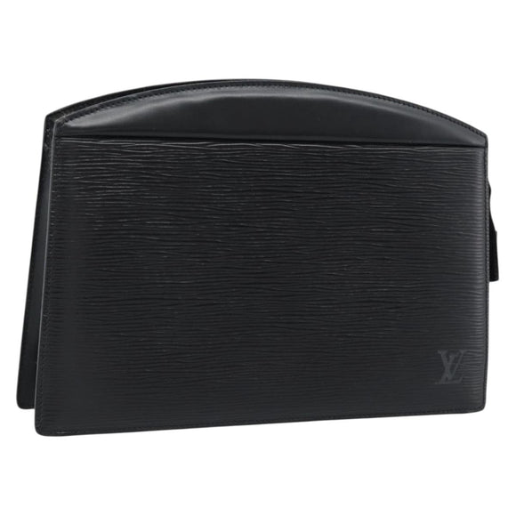 LOUIS VUITTON Epi Trousse Crete Pouch Black M48402 LV Auth 185918