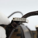 FENDI Zucca Canvas Mamma Baguette Hand Bag Black Brown Auth 185919-10