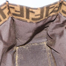 FENDI Zucca Canvas Mamma Baguette Hand Bag Black Brown Auth 185919-19