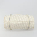 Christian Dior Trotter Canvas Romantic Hand Bag PVC White Silver Auth 185924A-10