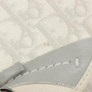 Christian Dior Trotter Canvas Romantic Hand Bag PVC White Silver Auth 185924A-16