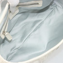 Christian Dior Trotter Canvas Romantic Hand Bag PVC White Silver Auth 185924A-20