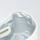 Christian Dior Trotter Canvas Romantic Hand Bag PVC White Silver Auth 185924A-21