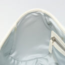 Christian Dior Trotter Canvas Romantic Hand Bag PVC White Silver Auth 185924A-22