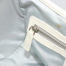 Christian Dior Trotter Canvas Romantic Hand Bag PVC White Silver Auth 185924A-23