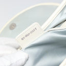 Christian Dior Trotter Canvas Romantic Hand Bag PVC White Silver Auth 185924A-25