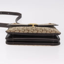 CELINE C Sulky Horse Carriage Shoulder Bag Canvas Beige Gold Auth 185927A-9