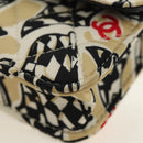 CHANEL ChainShoulderPouch Mini Matelasse 13 Bag Satin Beige Gold CC Auth 185928M-11
