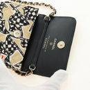 CHANEL ChainShoulderPouch Mini Matelasse 13 Bag Satin Beige Gold CC Auth 185928M-15