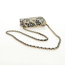 CHANEL ChainShoulderPouch Mini Matelasse 13 Bag Satin Beige Gold CC Auth 185928M-7