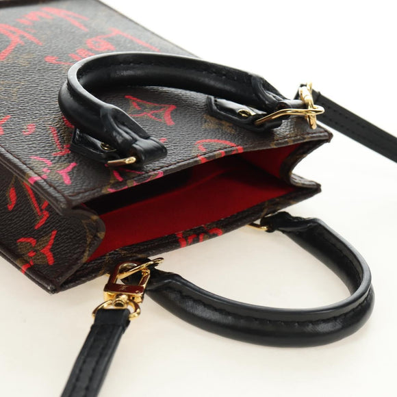 LOUIS VUITTON Monogram Fall in Love Petit Sac Plat Bag 2way M80839 Auth 185929SM