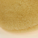 BOTTEGAVENETA Hand Pouch Fur Yellow Gold Auth 185930SM-15