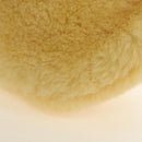 BOTTEGAVENETA Hand Pouch Fur Yellow Gold Auth 185930SM-17
