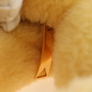 BOTTEGAVENETA Hand Pouch Fur Yellow Gold Auth 185930SM-9