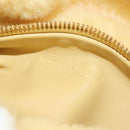 BOTTEGAVENETA Hand Pouch Fur Yellow Gold Auth 185930SM-18