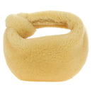 BOTTEGAVENETA Hand Pouch Fur Yellow Gold Auth 185930SM-13