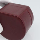CARTIER Jewelry Box Leather Bordeaux Gold Auth 185932V-15