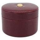 CARTIER Jewelry Box Leather Bordeaux Gold Auth 185932V-13