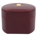 CARTIER Jewelry Box Leather Bordeaux Gold Auth 185932V-2