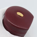 CARTIER Jewelry Box Leather Bordeaux Gold Auth 185932V-5