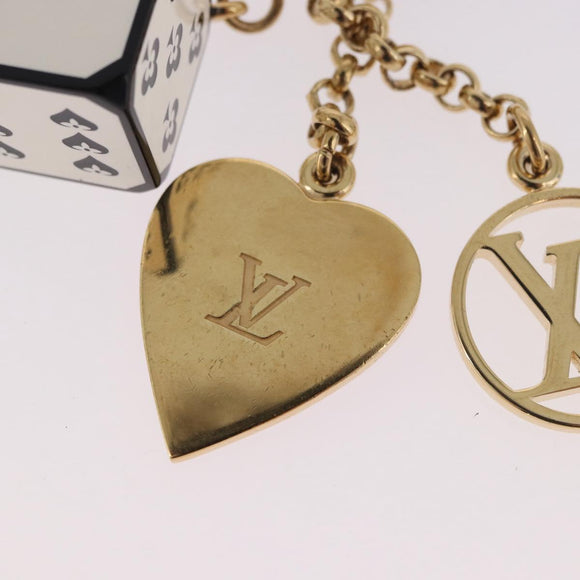 LOUIS VUITTON Metal Porte Cles Game On Key Holder White MP2913 LV Auth 185933M