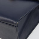 Christian Dior Shoulder Bag Leather 2way Blue Gold Auth 185936A-9