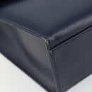 Christian Dior Shoulder Bag Leather 2way Blue Gold Auth 185936A-16