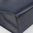 Christian Dior Shoulder Bag Leather 2way Blue Gold Auth 185936A-18