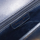 Christian Dior Shoulder Bag Leather 2way Blue Gold Auth 185936A-12