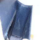 Christian Dior Shoulder Bag Leather 2way Blue Gold Auth 185936A-20