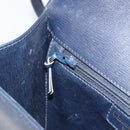 Christian Dior Shoulder Bag Leather 2way Blue Gold Auth 185936A-22