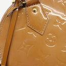 LOUIS VUITTON Monogram Vernis Alma BB Bag 2way Beige Poodle M91752 Auth 185938-20