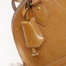 LOUIS VUITTON Monogram Vernis Alma BB Bag 2way Beige Poodle M91752 Auth 185938-10