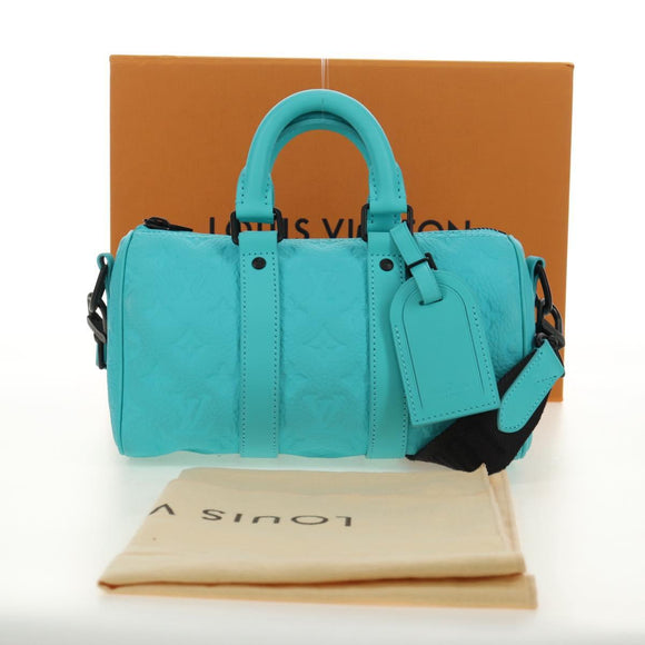 LOUIS VUITTON Taurillon Clemence Keepall Bandouliere 25 Bag M11996 Auth 185940SM