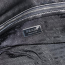PRADA Hand Bag Leather Black Silver Auth 185946SAV-20