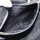 PRADA Hand Bag Leather Black Silver Auth 185946SAV-24