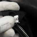 PRADA Hand Bag Leather Black Silver Auth 185946SAV-11